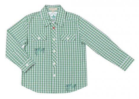 Зеленая сорочка для мальчика PlayToday 131018, вид 1