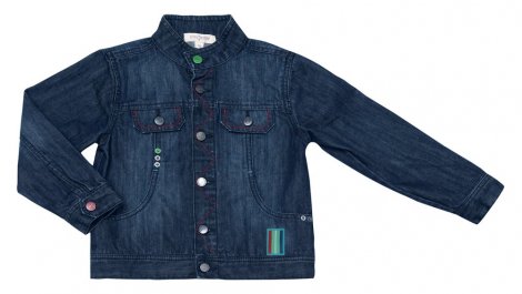 Темно-синяя куртка джинсовая для мальчика PlayToday 131023, вид 1