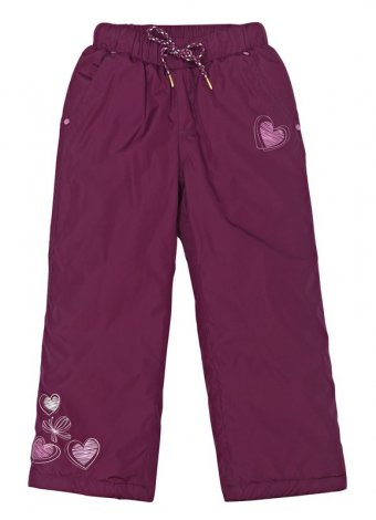 Фиолетовые брюки для девочки PlayToday 132002, вид 1