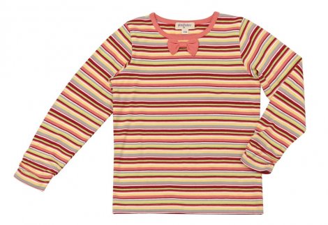 Красная футболка с длинными рукавами для девочки PlayToday 132045, вид 1