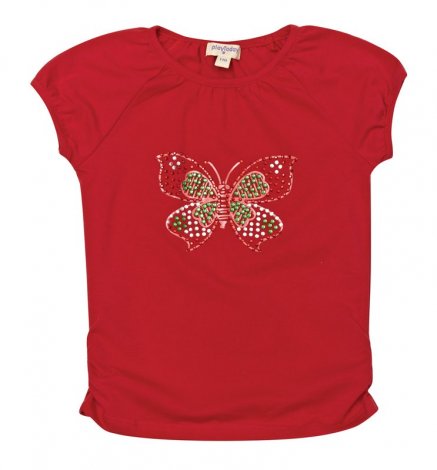 Красная футболка для девочки PlayToday 132049, вид 1