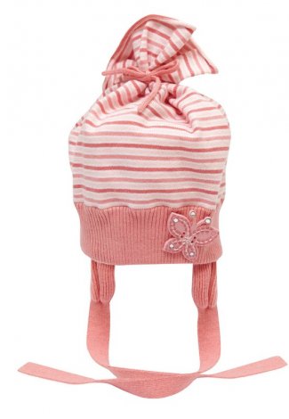 Нежно-розовая шапка для девочки PlayToday 132053, вид 1