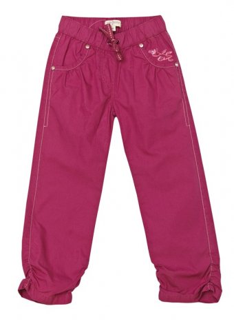 Ярко-розовые брюки для девочки PlayToday 132062, вид 1