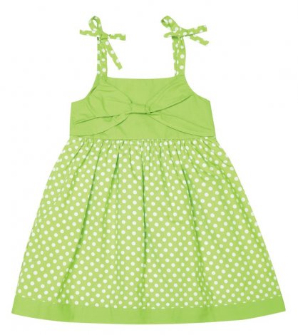 Желто-зеленое платье для девочки PlayToday 132068, вид 1