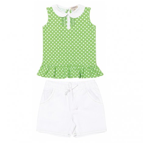 Зеленый комплект : шорты, футболка для девочки PlayToday 132069, вид 1
