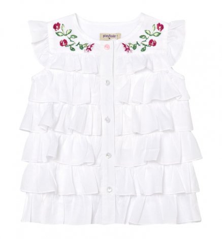 Белая блузка для девочки PlayToday 132071, вид 1