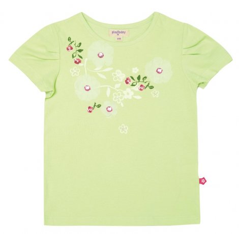 Салатовая футболка для девочки PlayToday 132074, вид 1