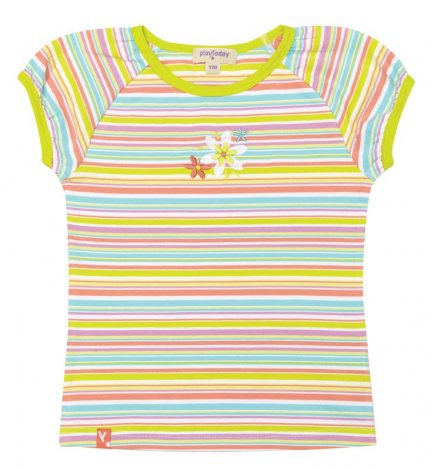 Лимонная футболка для девочки PlayToday 132111, вид 1