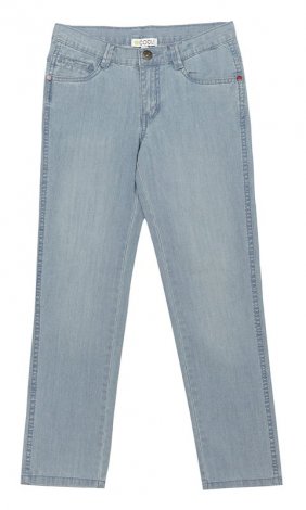 Голубые брюки текстильные джинсовые для девочки S'COOL 134039, вид 1