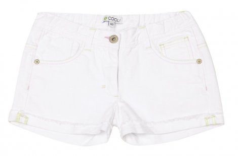 Белые шорты текстильные для девочки S'COOL 134041, вид 1