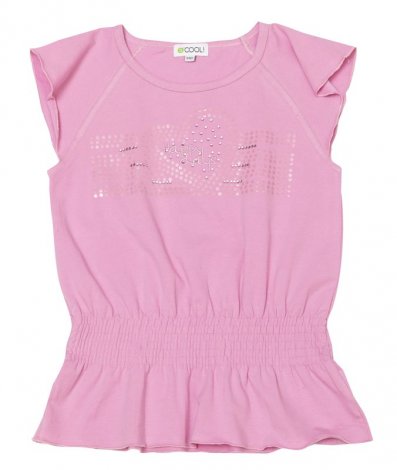 Розовая фуфайка трикотажная ( футболка) для девочки S'COOL 134048, вид 1