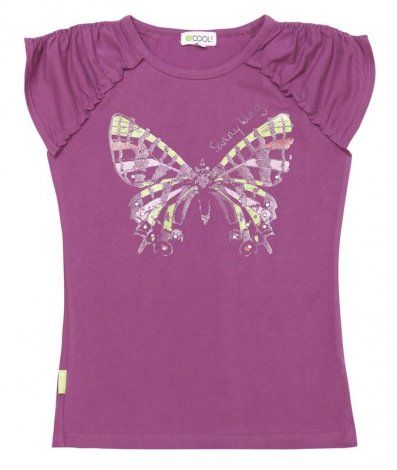 Фиолетовая фуфайка трикотажная  (футболка) для девочки S'COOL 134050, вид 1