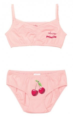 Нежно-розовый комплект: майка, трусы для девочки PlayToday 136008, вид 1