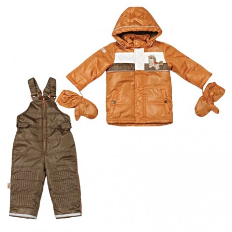 Оранжевый комплект: куртка, полукомбинезон для мальчика PlayToday Baby 137001, вид 1