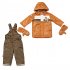 Оранжевый комплект: куртка, полукомбинезон для мальчика PlayToday Baby 137001, вид 1 превью