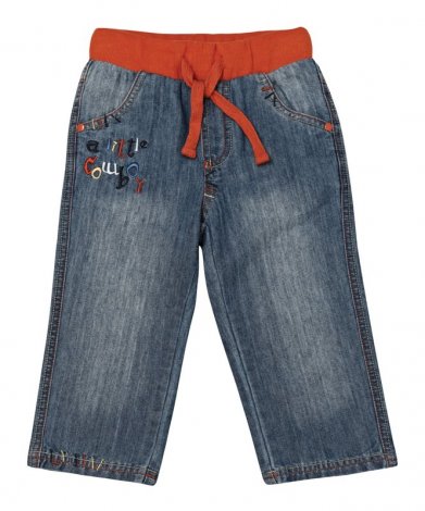 Синие брюки джинсовые для мальчика PlayToday Baby 137010, вид 1
