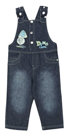 Темно-синий полукомбинезон джинсовый для мальчика PlayToday Baby 137033, вид 1