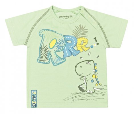 Салатовая футболка для мальчика PlayToday Baby 137042, вид 1