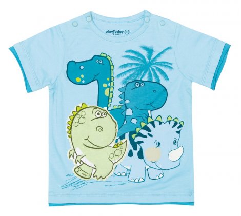 Голубая футболка для мальчика PlayToday Baby 137045, вид 1