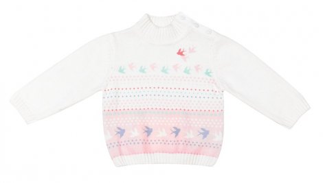 Белый свитер для девочки PlayToday Baby 138003, вид 1