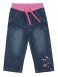 Синие брюки джинсовые для девочки PlayToday Baby 138042, вид 1 превью