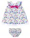 Белый комплект: платье, трусы для девочки PlayToday Baby 138047, вид 1 превью