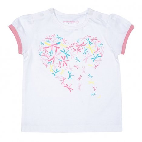 Белая футболка для девочки PlayToday Baby 138055, вид 1