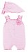 Розовый комплект: полукомбинезон, косынка для девочки PlayToday Baby 138061, вид 1 превью