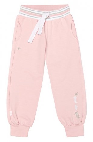 Светло-розовые брюки для девочки PlayToday 139002, вид 1