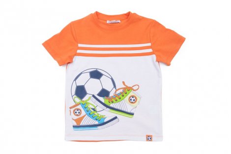 Оранжевая футболка для мальчика PlayToday 140015, вид 1