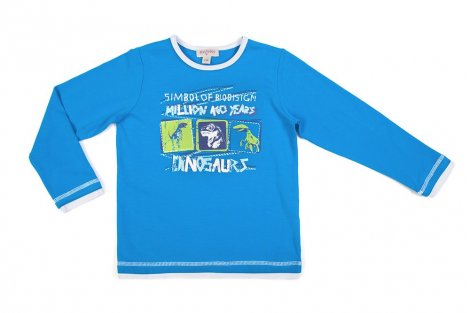 Синяя футболка с длинными рукавами для мальчика PlayToday 141017, вид 1