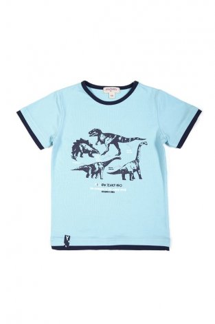 Ярко-голубая футболка для мальчика PlayToday 141022, вид 1