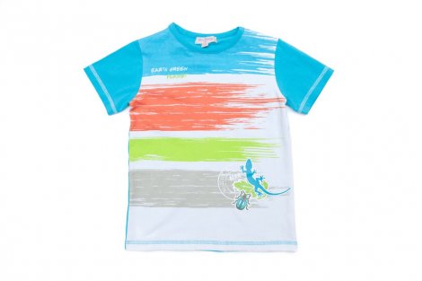 Голубая футболка для мальчика PlayToday 141070, вид 1