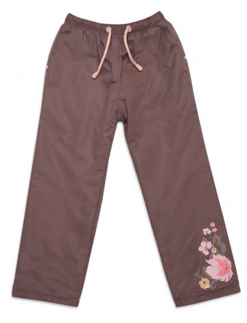 Коричневые брюки для девочки PlayToday 142002, вид 1