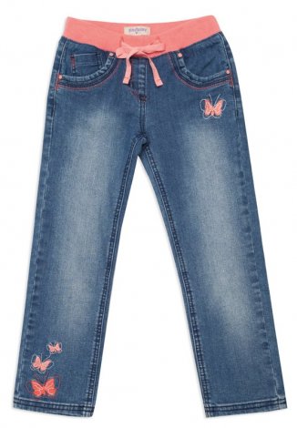 Синие джинсы для девочки PlayToday 142008, вид 1
