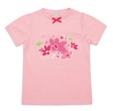 Розовая футболка для девочки PlayToday 142053, вид 1