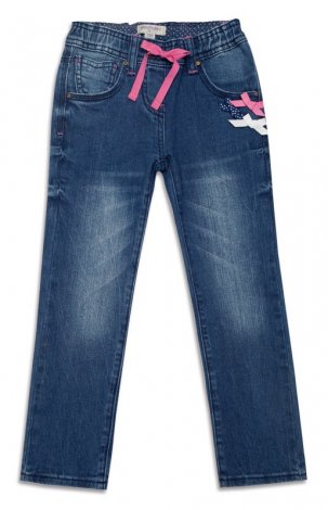 Синие джинсы для девочки PlayToday 142062, вид 1