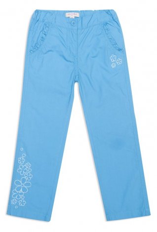 Голубые брюки для девочки PlayToday 142119, вид 1
