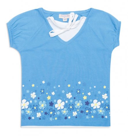 Голубая футболка для девочки PlayToday 142131, вид 1