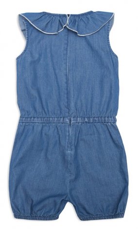 Синий полукомбинезон джинсовый для девочки PlayToday 142137, вид 2