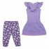 Фиолетовый комплект: платье, бриджи для девочки S'COOL 144038, вид 1 превью