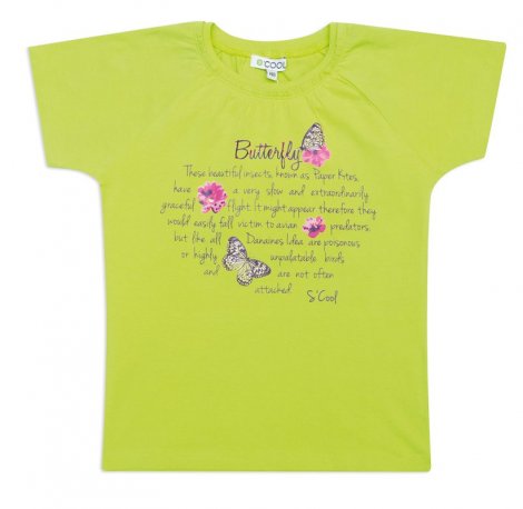 Салатовая футболка для девочки S'COOL 144064, вид 1