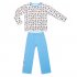 Белая пижама: футболка с длинными рукавами, брюки для мальчика PlayToday 145001, вид 1 превью