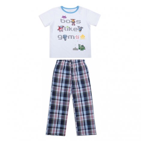 Серая пижама: футболка, брюки для мальчика PlayToday 145002, вид 1
