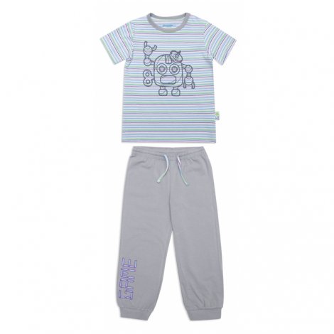 Голубой комплект: футболка, брюки для мальчика PlayToday 145012, вид 1