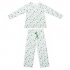 Белая пижама: футболка с длинными рукавами, брюки для девочки PlayToday 146001, вид 1 превью