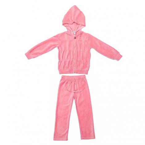 Розовый комплект: толстовка, брюки для девочки PlayToday 146018, вид 1