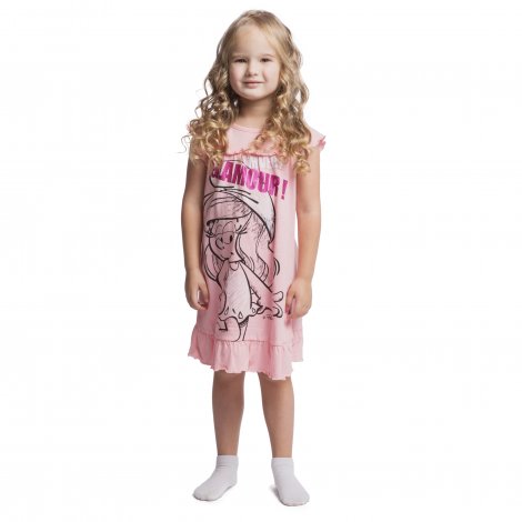 Розовый ночная сорочка для девочки PlayToday 146031, вид 3