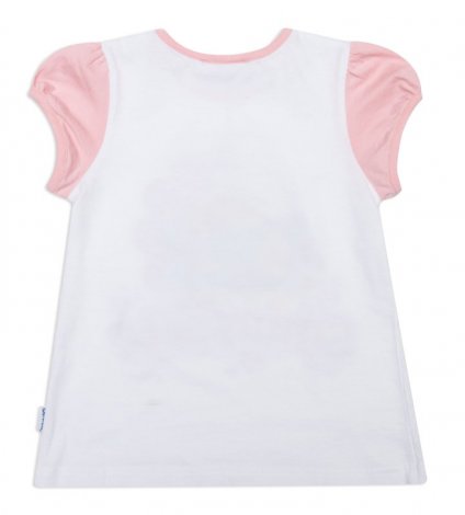 Белая пижама: футболка, шорты для девочки PlayToday 146032, вид 3