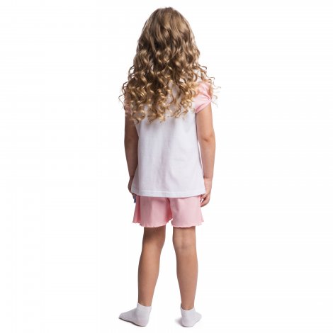 Белая пижама: футболка, шорты для девочки PlayToday 146032, вид 7